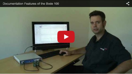 Documentation Features of the Bode 100