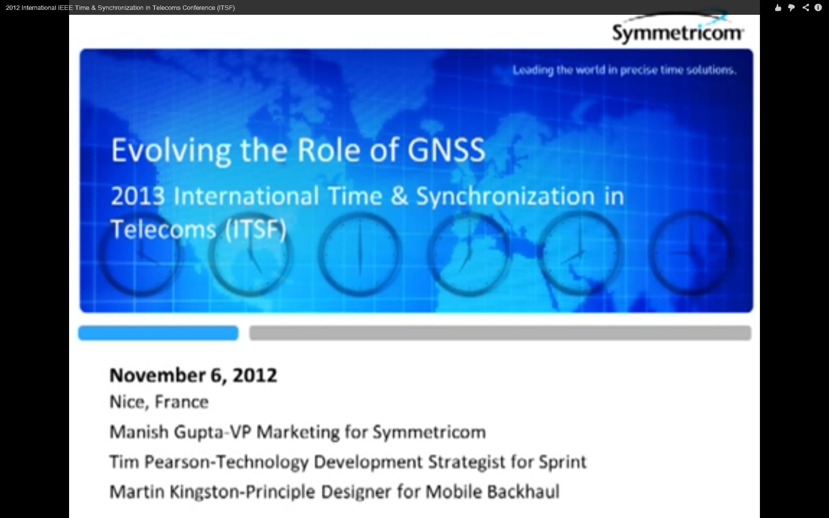 2012 International IEEE Time & Synchronization in Telecoms Conference (ITSF) 