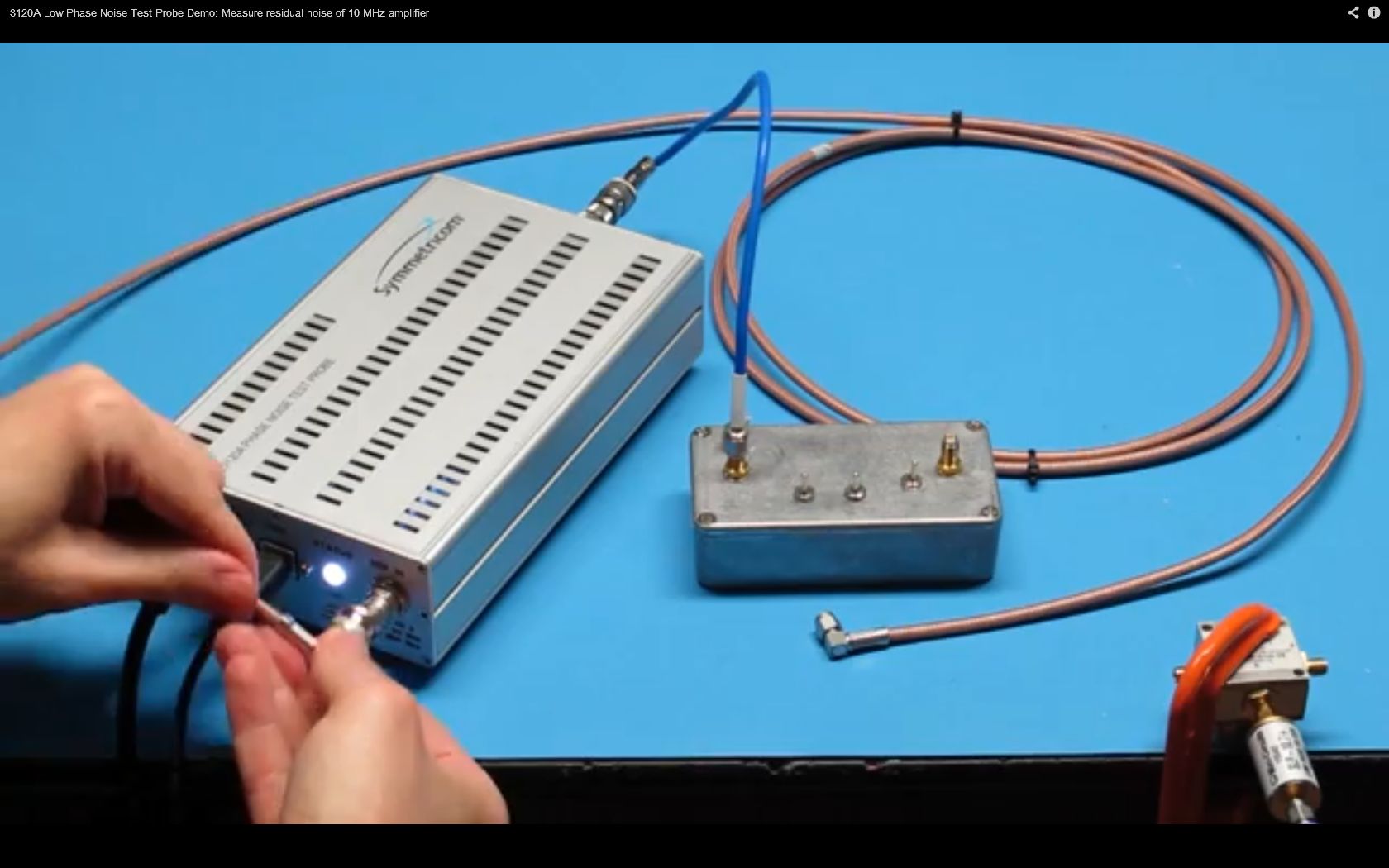 3120A Low Phase Noise Test Probe Demo: Measure residual noise of 10 MHz amplifier