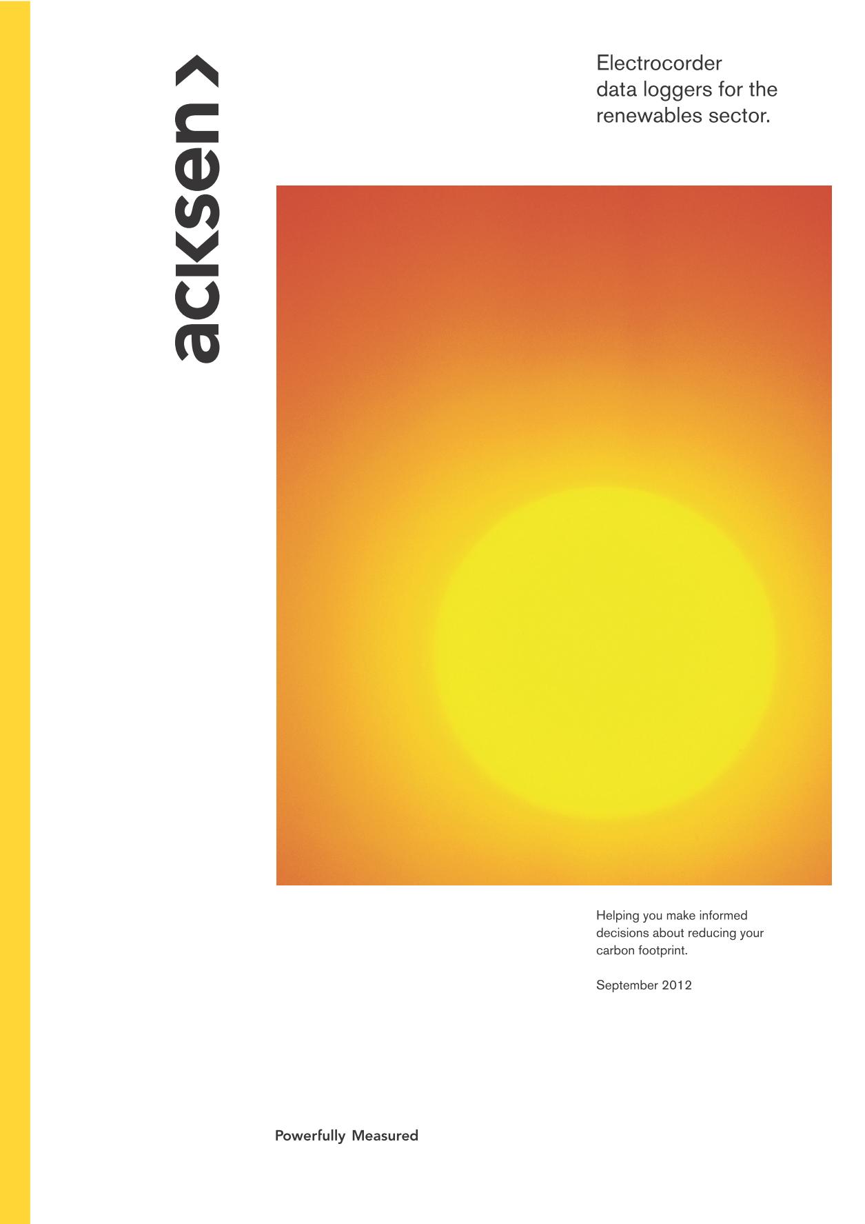 General Catalogue Acksen-Electrocorder renewables