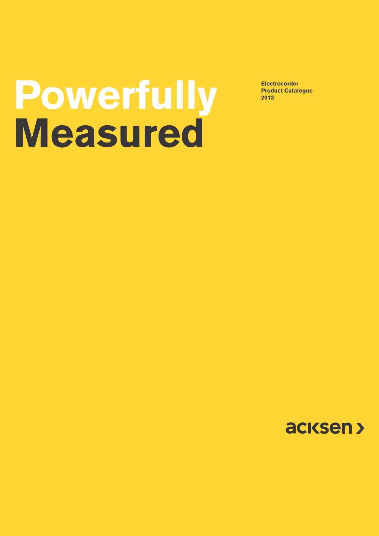 General Catalogue Acksen-Electrocorder