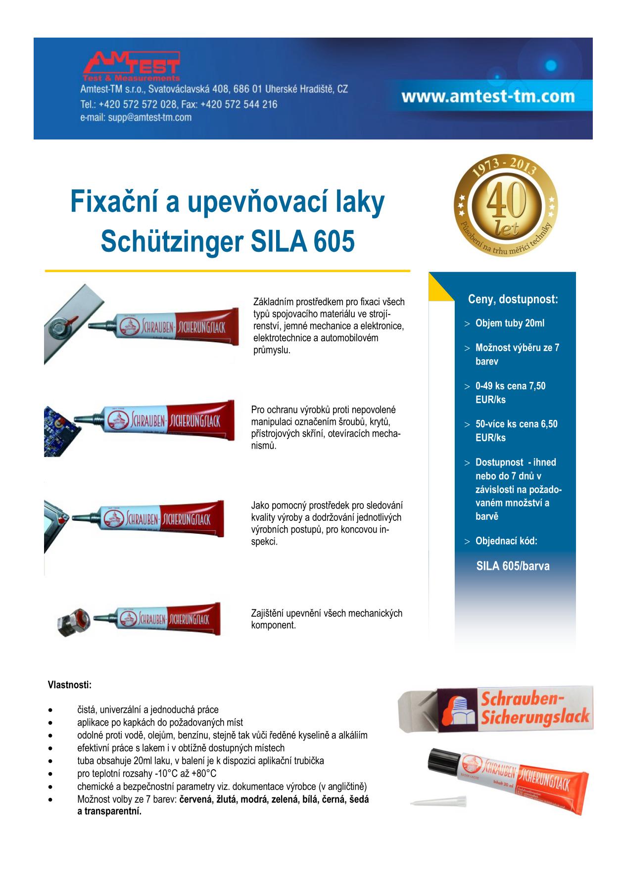 Fixační laky SILA 605