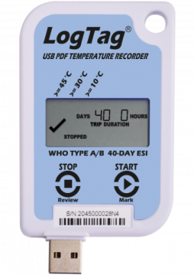 USRID-16W - Jednorázový USB dataloger teploty vakcín (WHO compliant, displej)